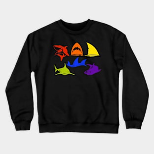 Rainbow Shark Crewneck Sweatshirt